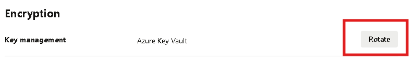 Screenshot that shows where to rotate Azure key vaults on the OCI console.