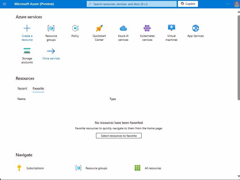 Screen capture of creating resource group via portal