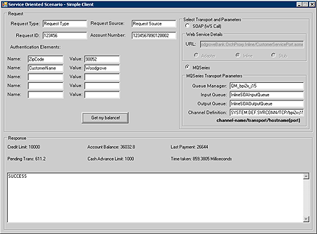 MQSeries_Transport_inline Image that shows the SUCCESS response if the request is handled successfully.