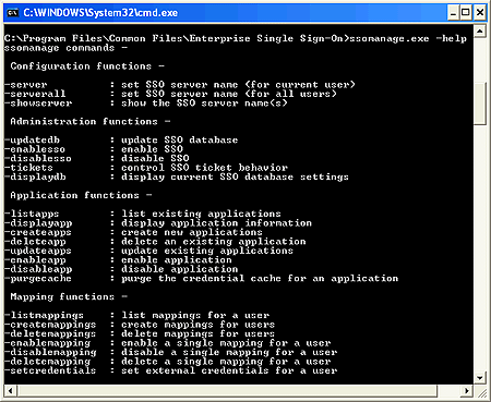 SiebelAdapter_23_SSO_Commands Use the -help switch to get the single sign-on commands in BizTalk Server