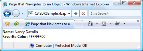 Navigating to a class that has a data template. Navigating to a class that has a data template