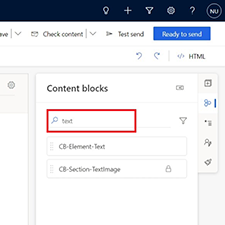 Content block name search Content block name search.