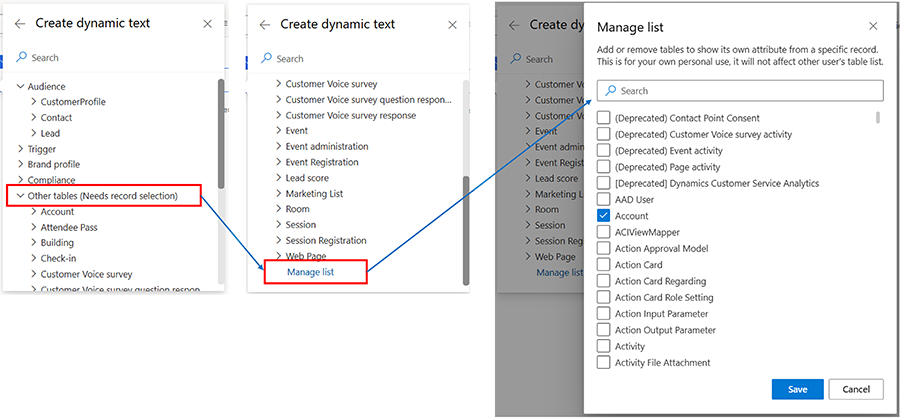 Change the pick list Change the pick list