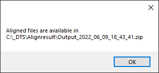 Screenshot of Output files are available.