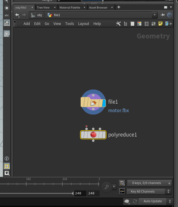 Polyreduce node Polyreduce node.