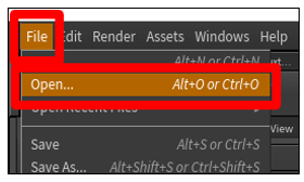 Open command Open command.