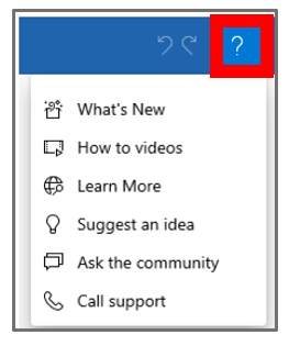 Help menu Help menu.