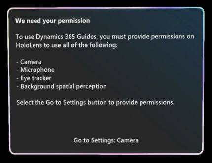 Guides permissions dialog box Guides permissions dialog box.