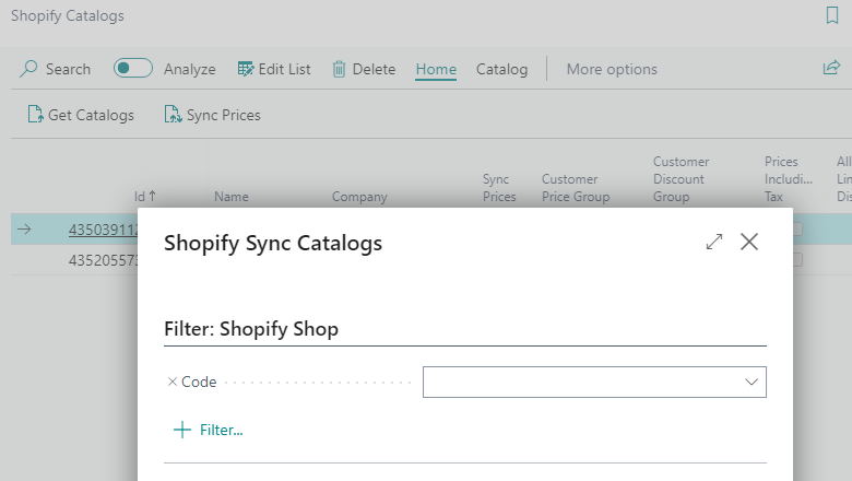 Catalog and prices Catalog and prices