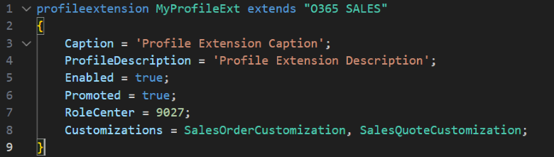 Example of extending a profile in AL. Example of extending a profile in AL.