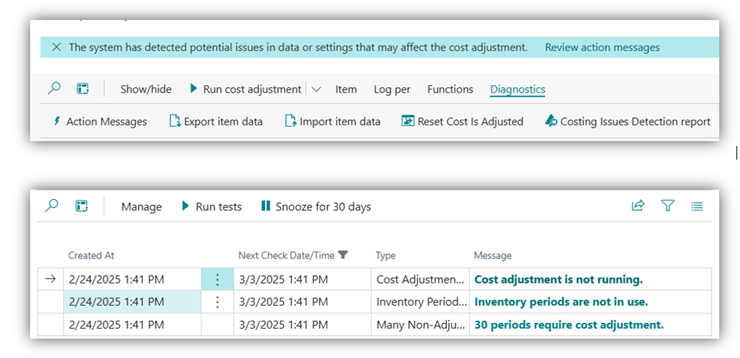 Notifications for potential issues, suboptimal settings, high entry volumes, and data discrepancies Notifications for potential issues, suboptimal settings, high entry volumes, and data discrepancies