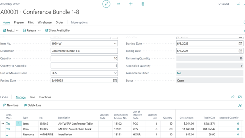 Sustainability Value Chain in Assembly Orders Sustainability Value Chain in Assembly Orders