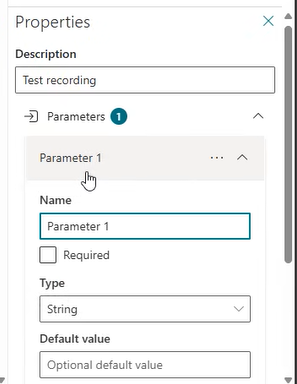 Define parameters directly in the UI