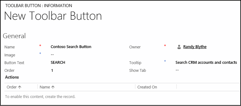 Create the Search toolbar button Create the Search toolbar button.