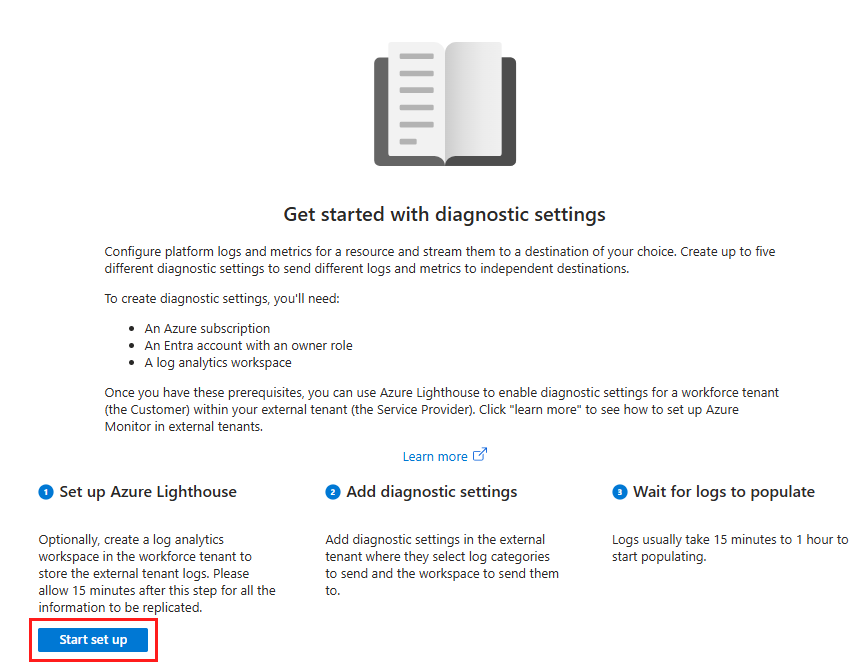 Screenshot that shows how to start the wizard.