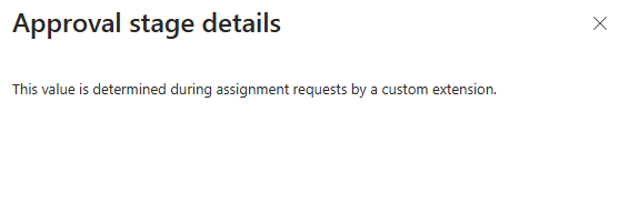 Screenshot of edited approval stage details.