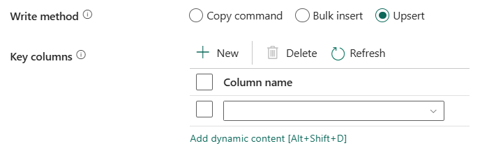 Screenshot showing key columns.