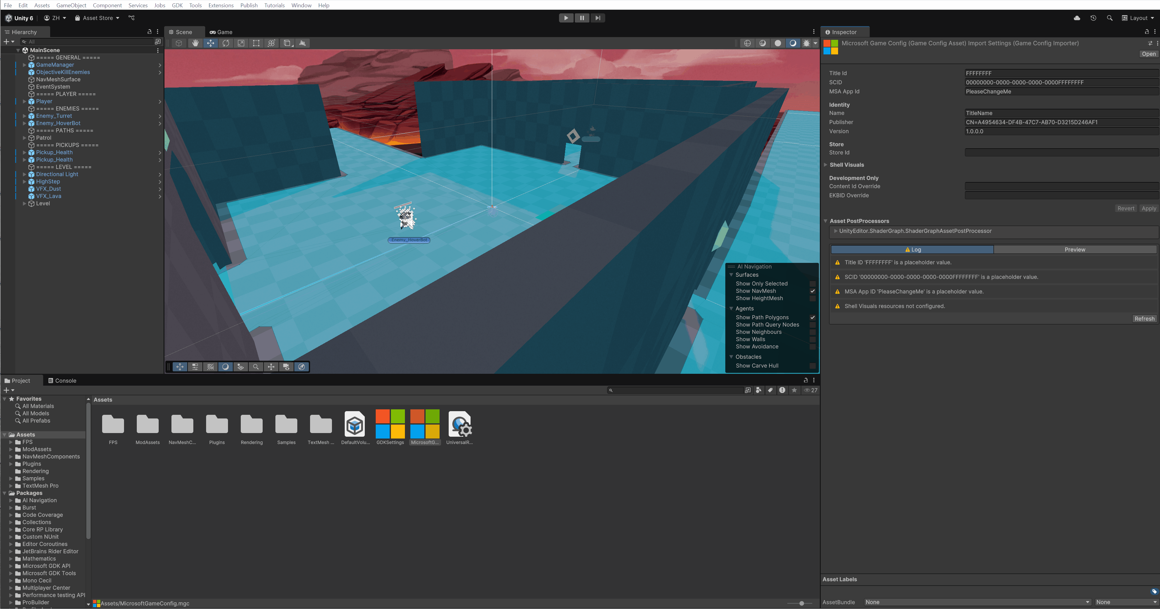 editing your Microsoft Game Config in Unity 6