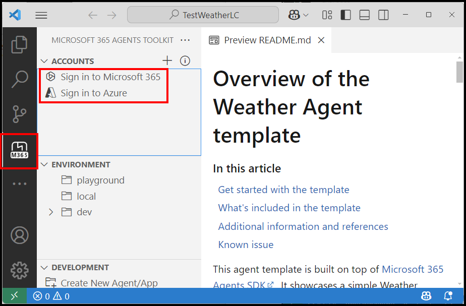 View accounts and sign in