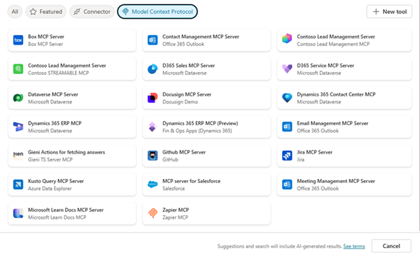 Catalog of available MCP servers