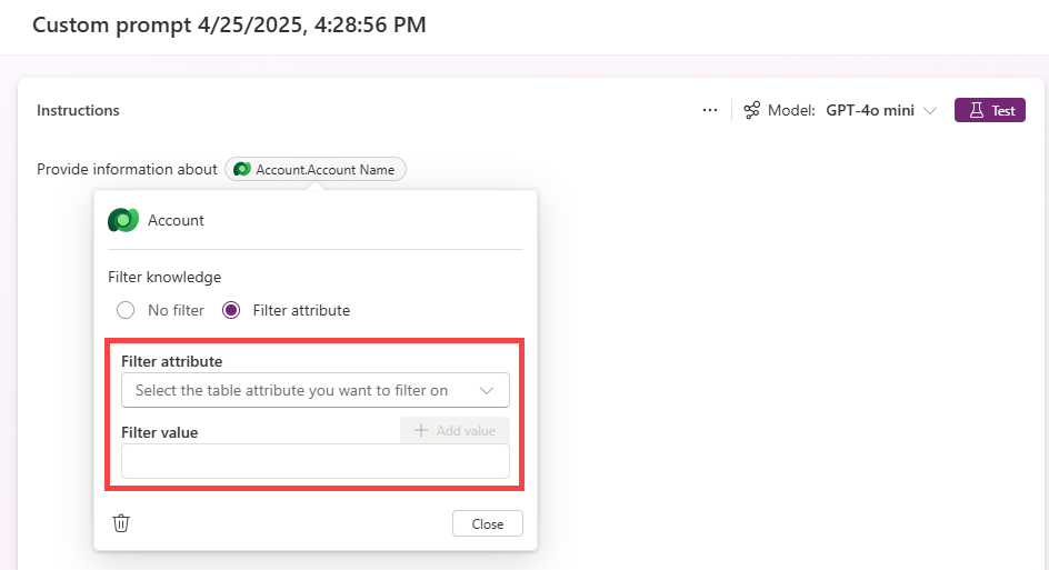 Screenshot of how to filter column value.