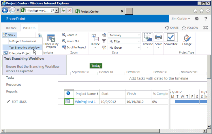 Creating a project with the EPT Creating a project with the EPT