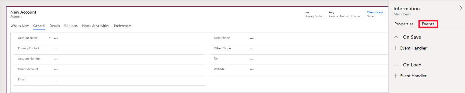 Form event handlers Form event handlers.