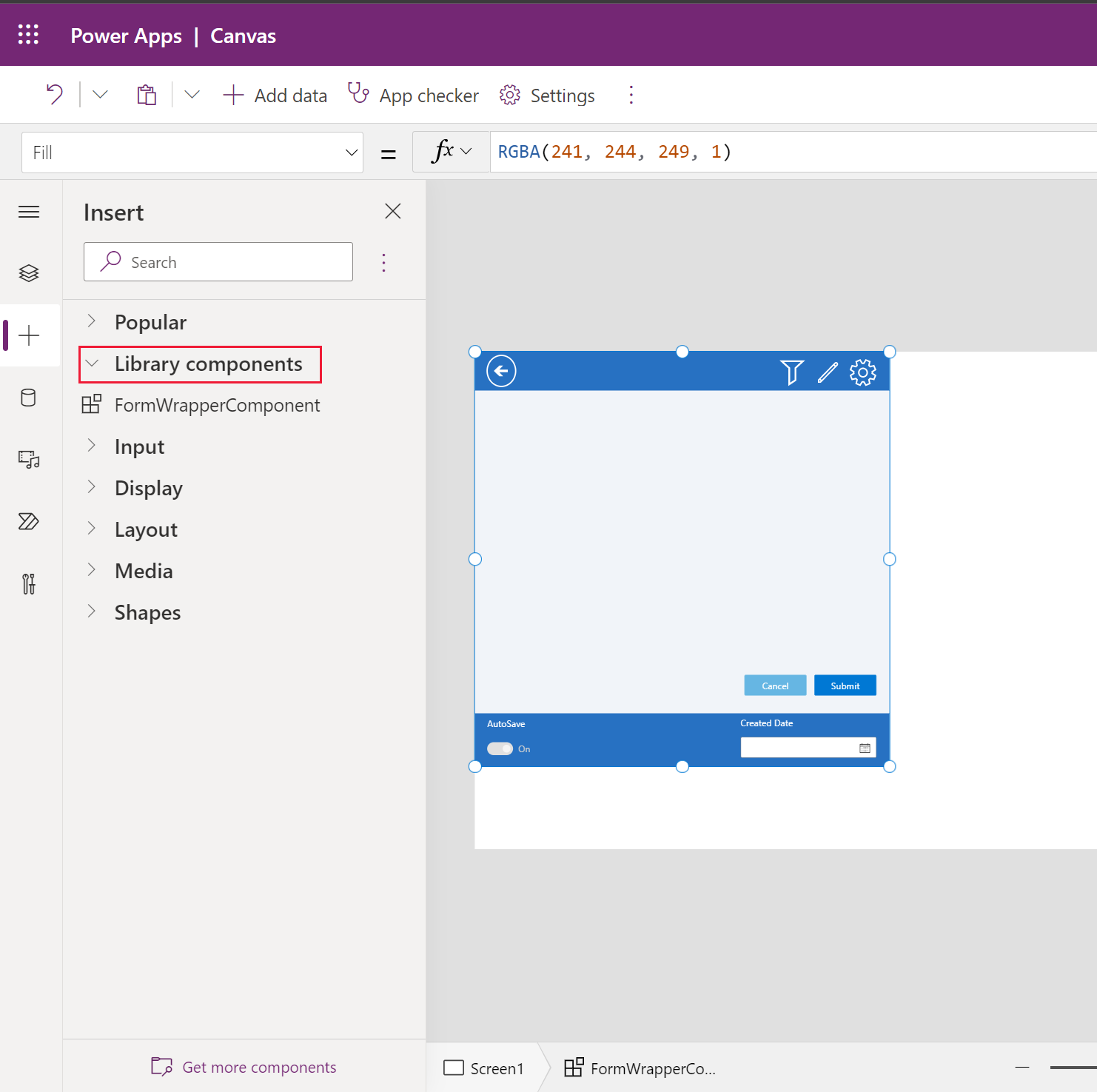 Add canvas component tp custom page Add canvas component tp custom page.