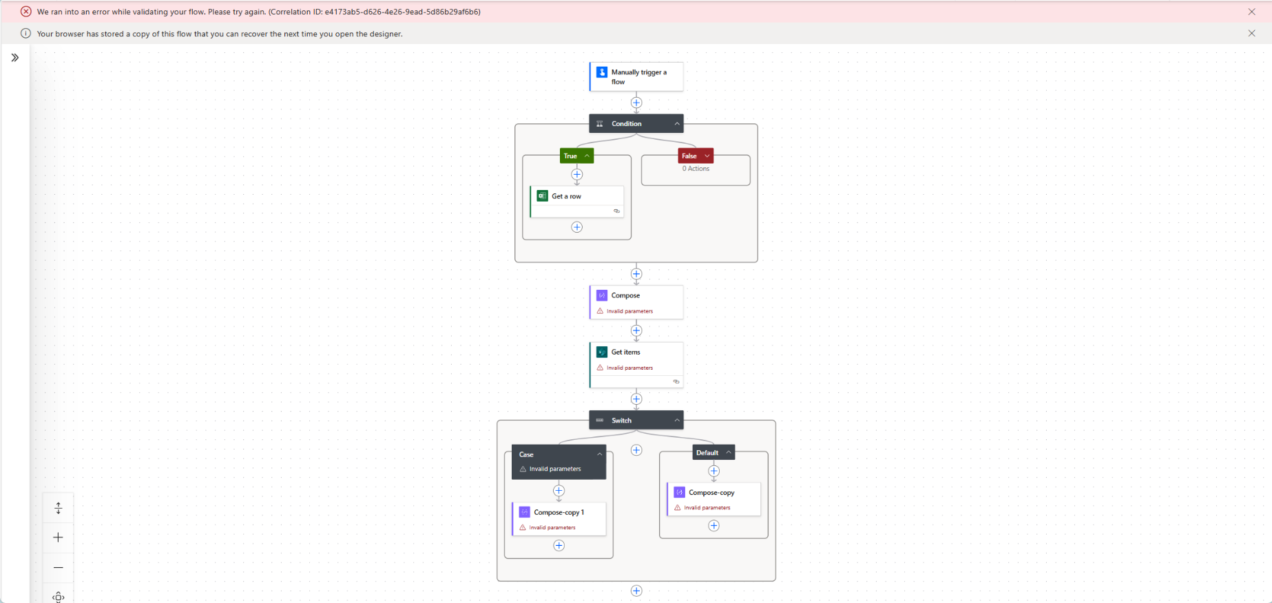 Screenshot of the info banner above the flow.