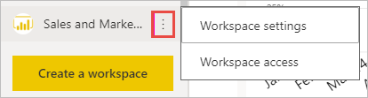 Screenshot of the Workspace settings pane.