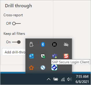 Screenshot of SAP Secure Login Client.