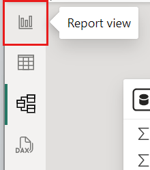 Screenshot of Report view icon in Power BI Desktop.
