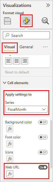 Screenshot shows the Web URL setting with a value of On.