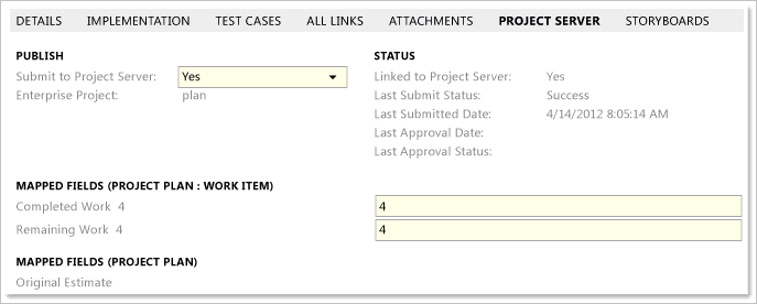 PSTFS_ProjectServerTab Project Server Tab default fields