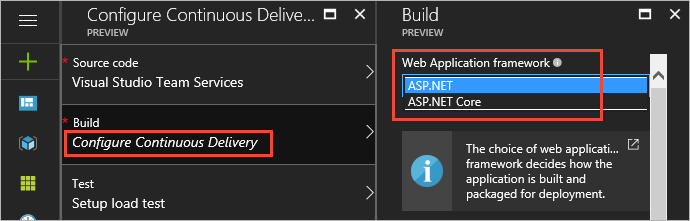 Specifying the app framework type