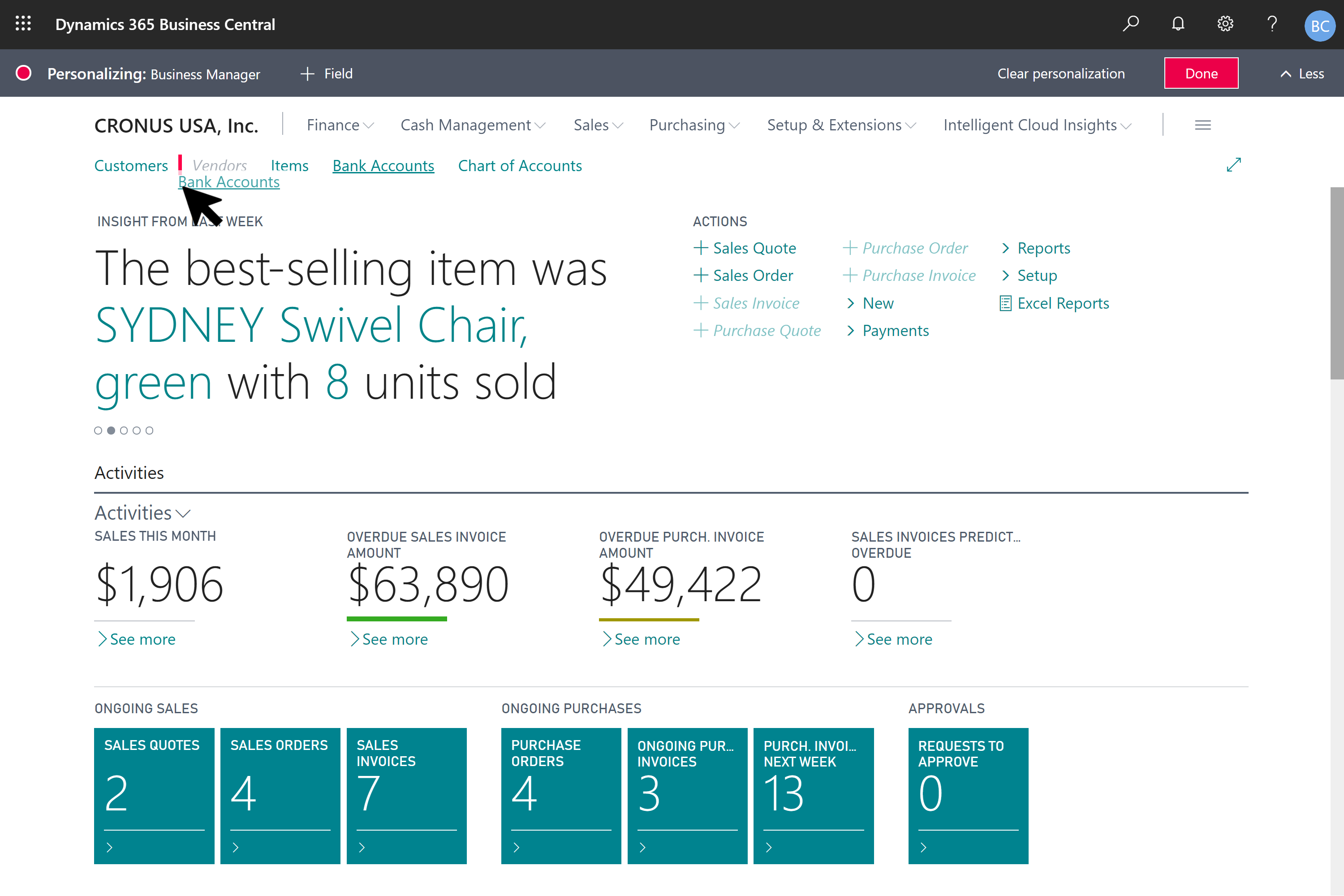 Personalizing the navigation menu Personalizing the navigation menu