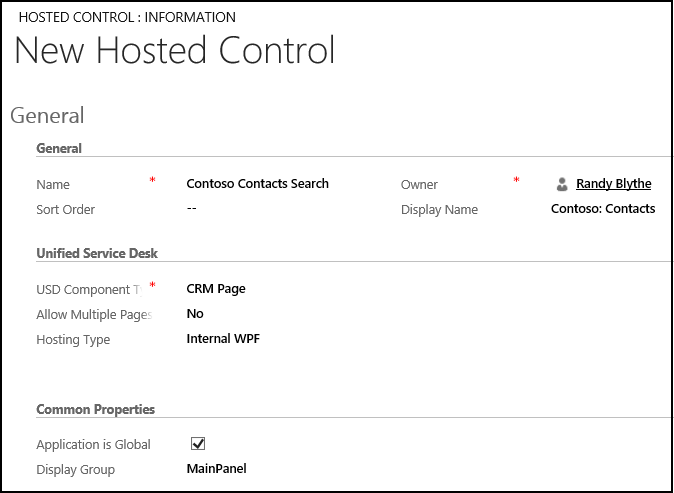 Create hosted control for displaying contacts Create hosted control for displaying contacts.