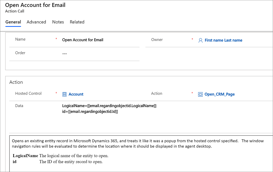 New action call in Unified Service Desk New action call in Unified Service Desk.