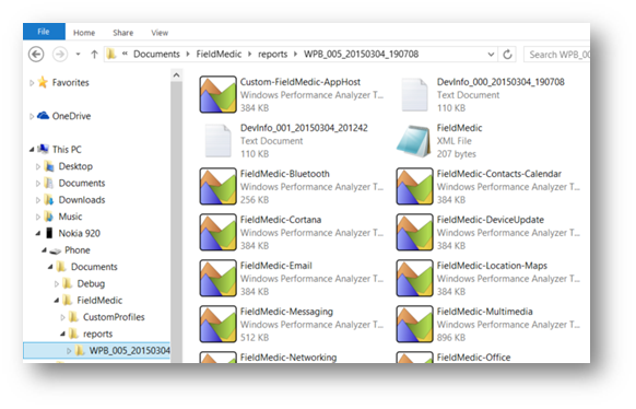 Field Medic: Reports folder