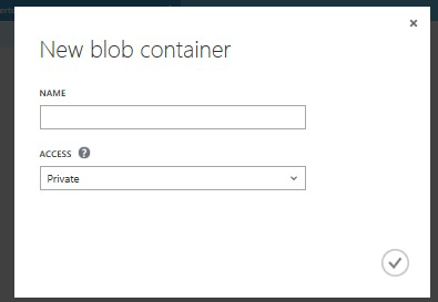 Creating a new blob container Creating a new blob container