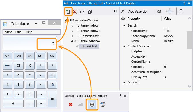 CUIT_dataDriven_AddAssertion Map the UI text control
