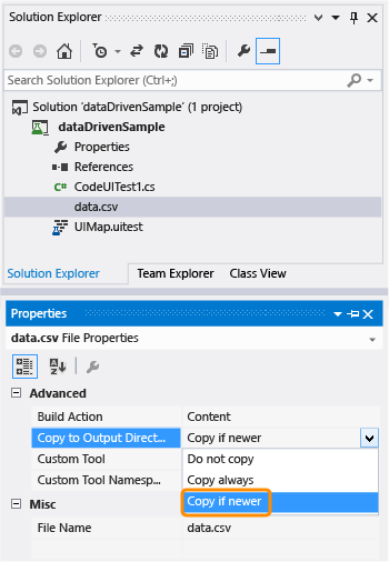 CUIT_dataDriven_DeployCSVFile Deploy the .CSV file