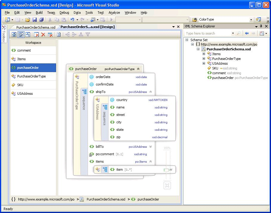XSDDesigner_ContentModelView XML Schema Designer Content Model View