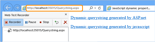 Paste the URL from the website being tested