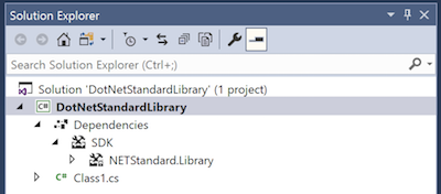 .NET Standard project in solution NETStandard.Library in the Project Folder