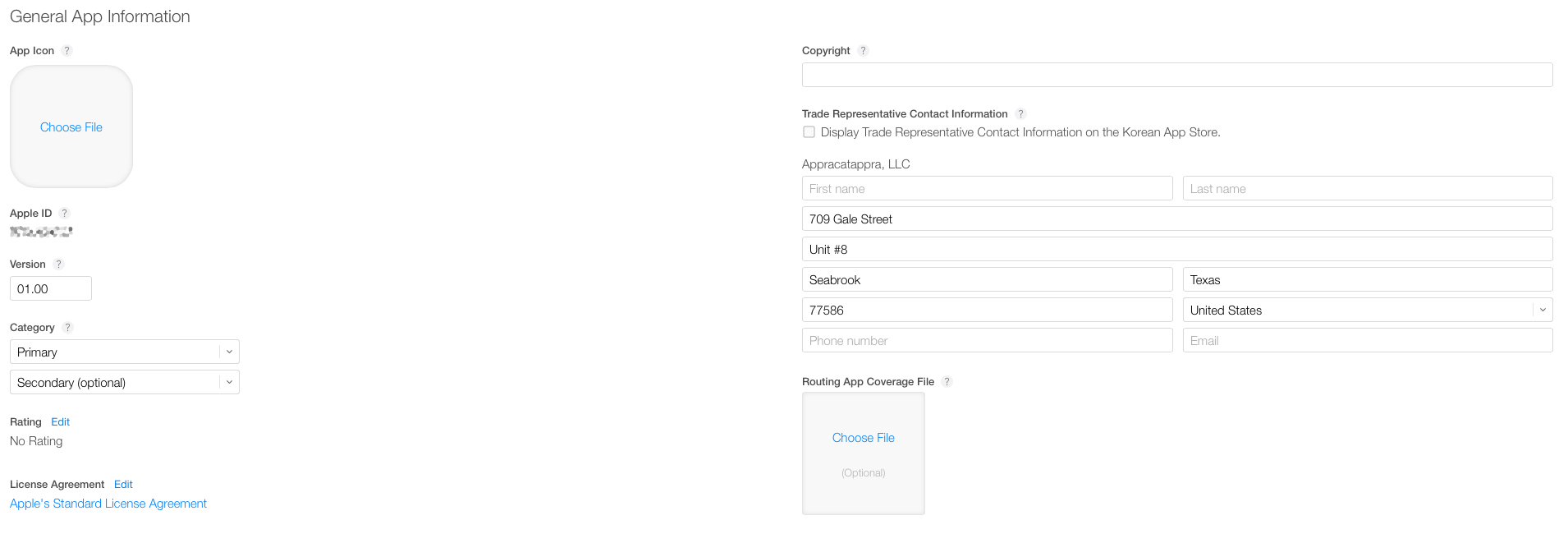 Editing General App Information in iTunes Connect