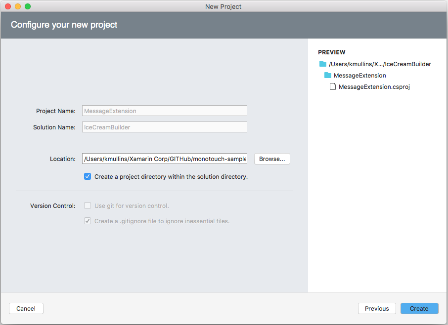 Click the Create button