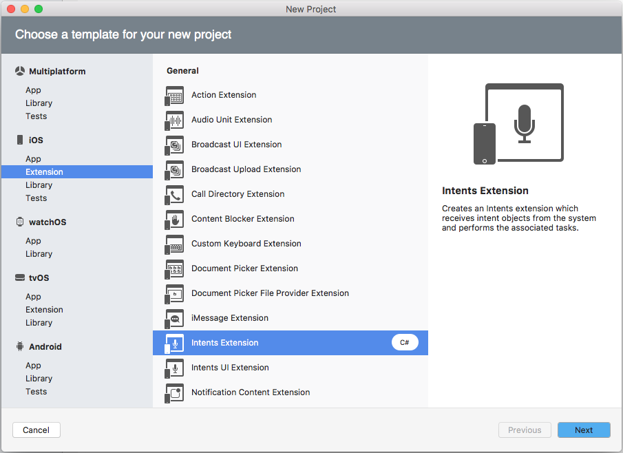Select Intent Extension