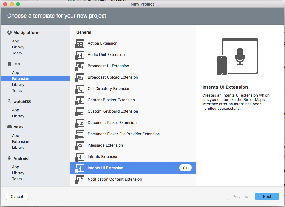 Select Intent UI Extension