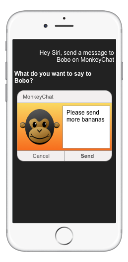 An example Intents UI Extension output
